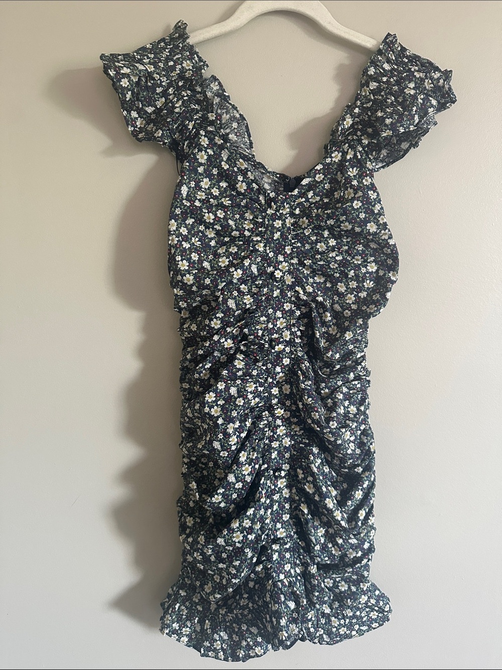 NWT Floral print ruched mini - Picture 8 of 13